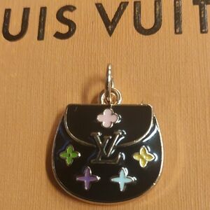LV Black and Multicolor Bag Charm Pendant